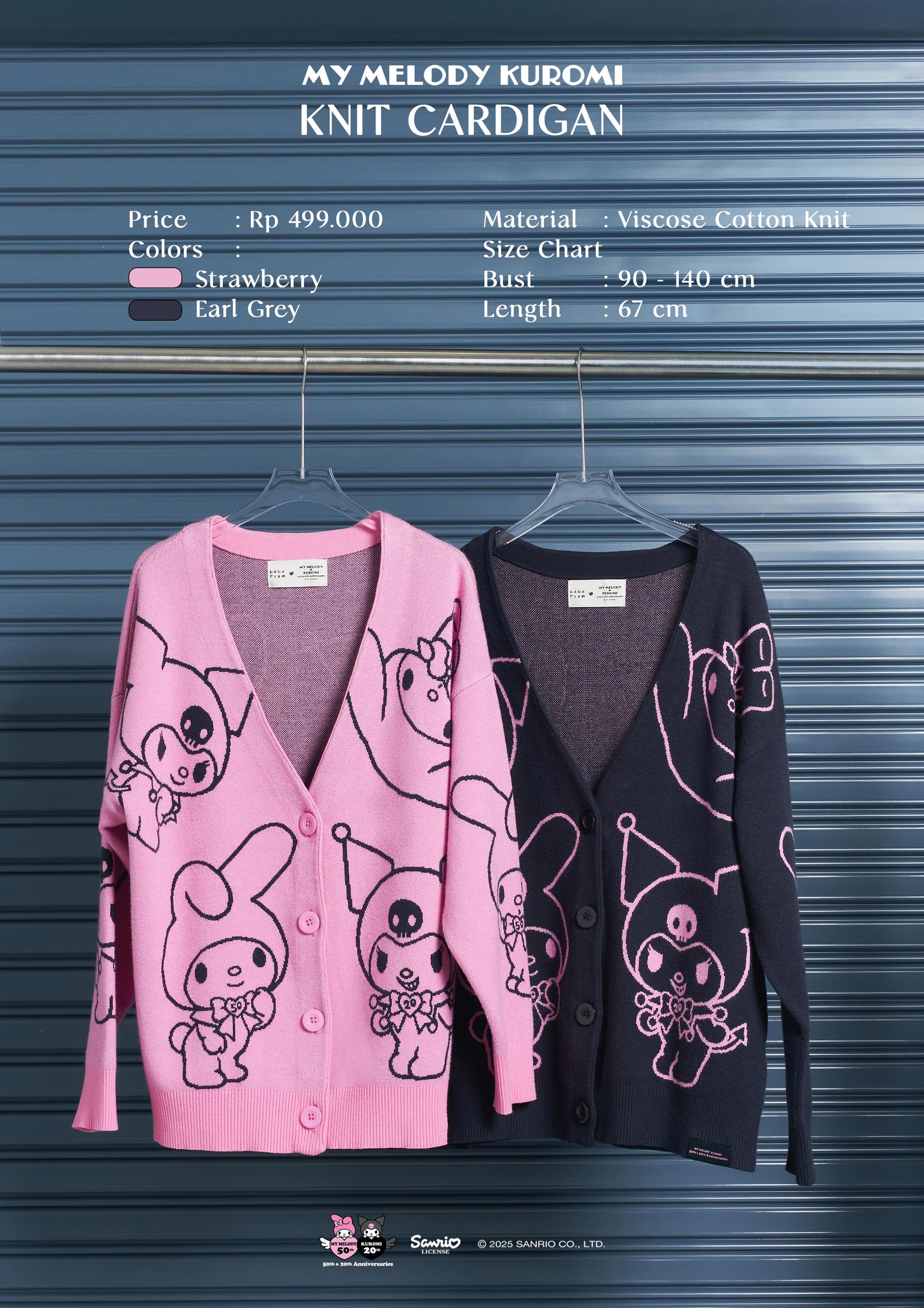 My Melody and Kuromi Knit Cardigan – Bebeplum