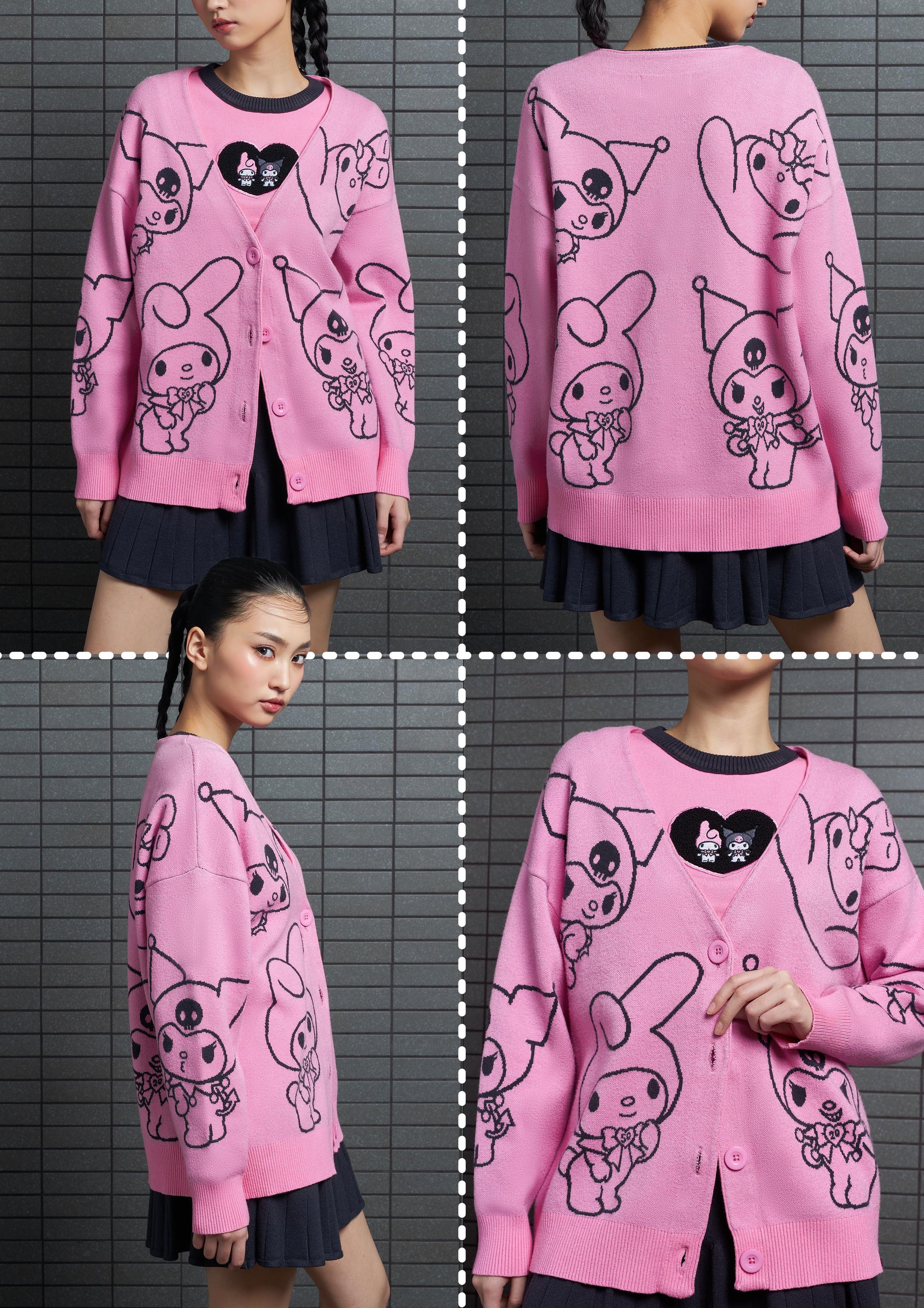 My Melody and Kuromi Knit Cardigan – Bebeplum